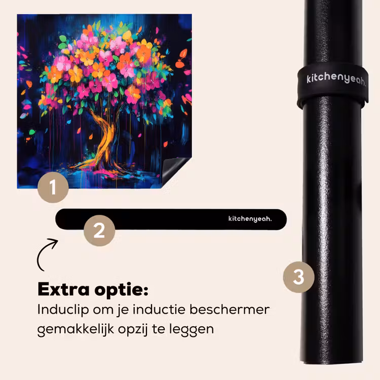Inductie beschermer - Boom - Bloemen - Magisch - Gekleurde — 8