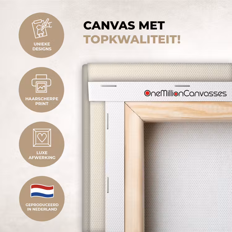 Canvas schilderij - Minimalistisch - Schepijs - Hoorntje - Beige — 1