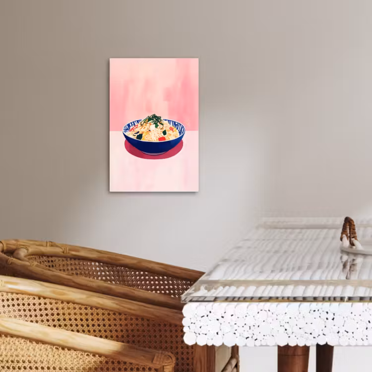 Canvas schilderij - Rijst - Illustratie - Kom - Groente — 5
