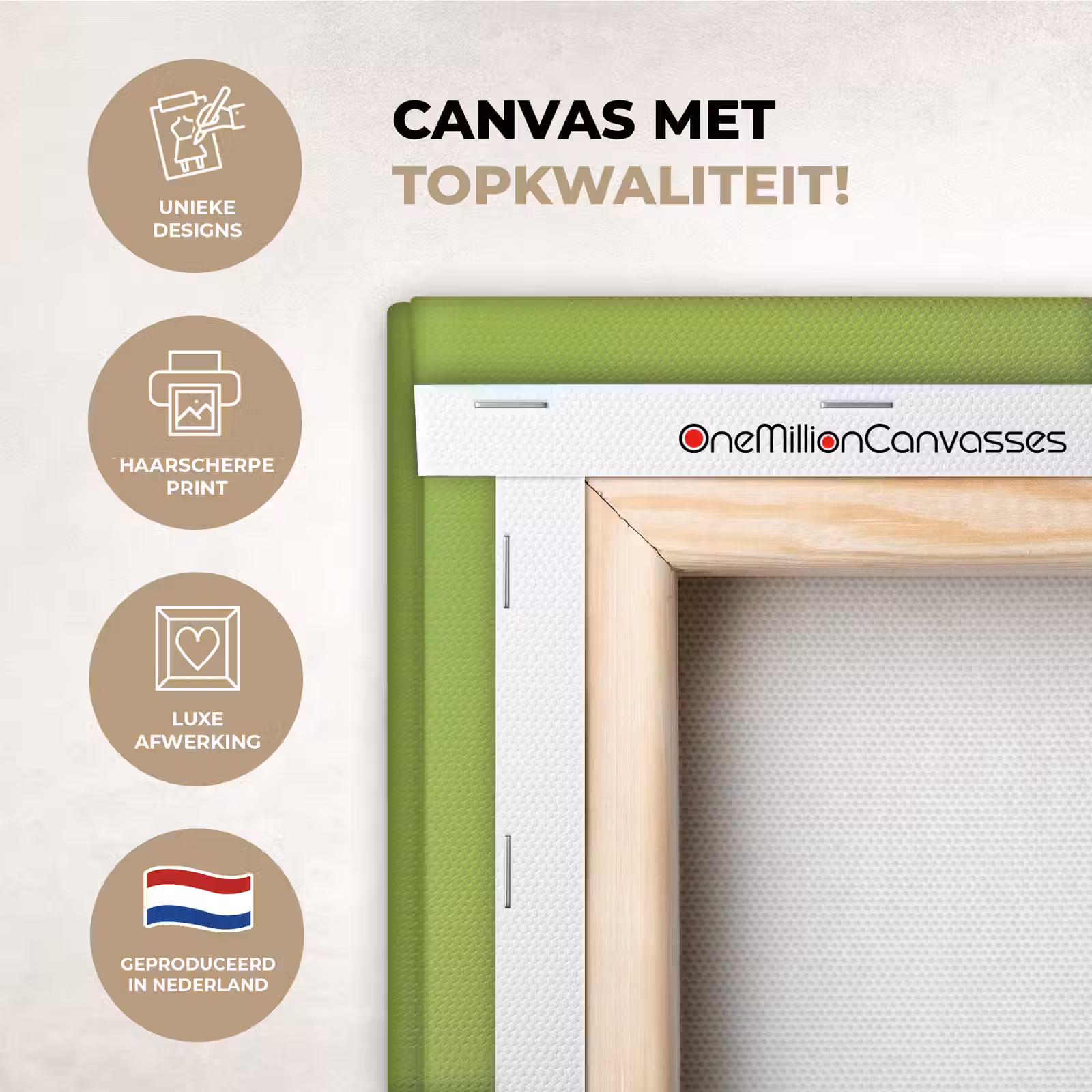 Canvas schilderij - Hoorntje - Schepijs - Groen — 1