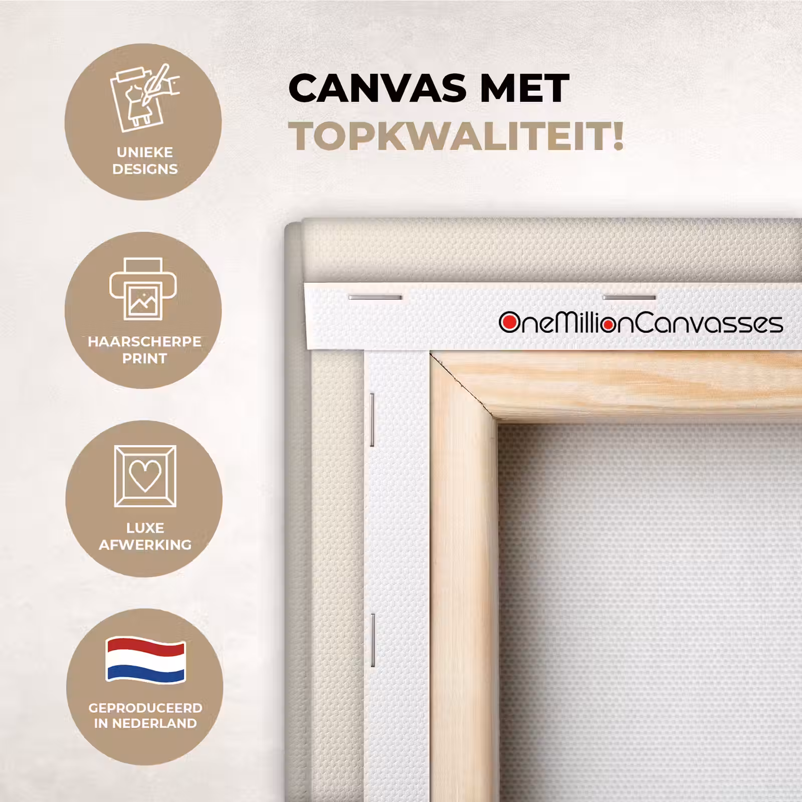Canvas schilderij - Softijs - Hoorntje - Wit — 1