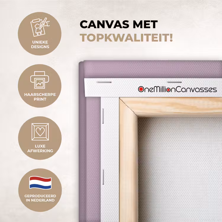 Canvas schilderij - Beige - Ijsje - Spikkels — 2