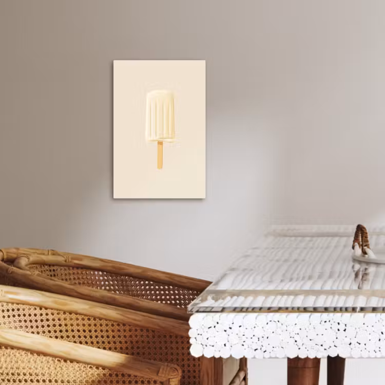 Canvas schilderij - Minimalistisch - Waterijsje - Stokje - Beige — 3