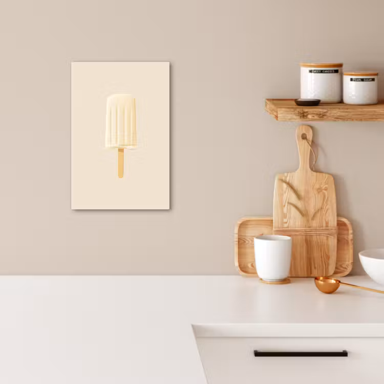 Canvas schilderij - Minimalistisch - Waterijsje - Stokje - Beige — 4