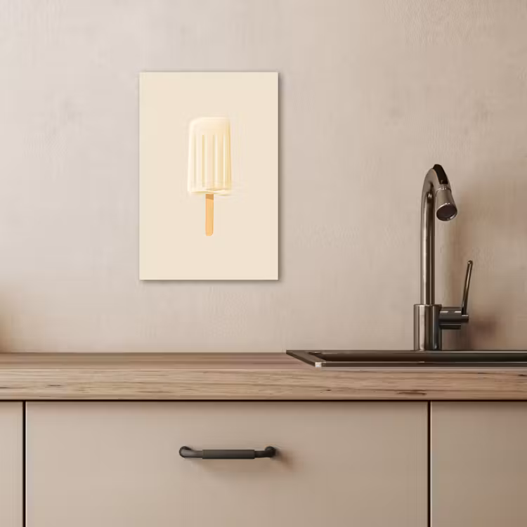 Canvas schilderij - Minimalistisch - Waterijsje - Stokje - Beige — 5