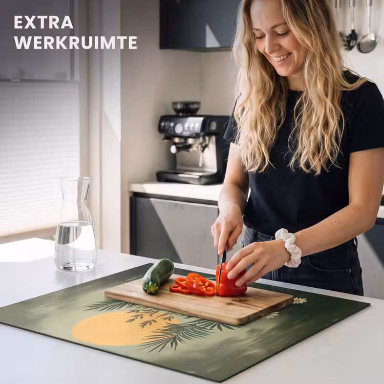 Inductie beschermer - Bloemen - Bladeren - Zon - Groen — 5