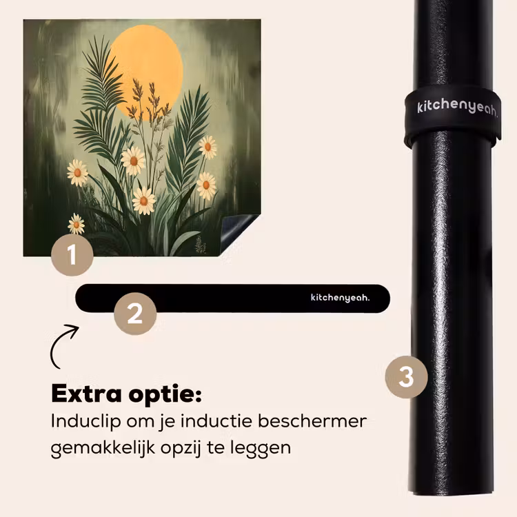Inductie beschermer - Bloemen - Bladeren - Zon - Groen — 8