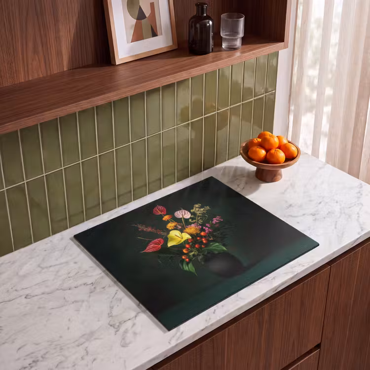 Inductie beschermer - Bloemen - Vaas - Zwart — 4