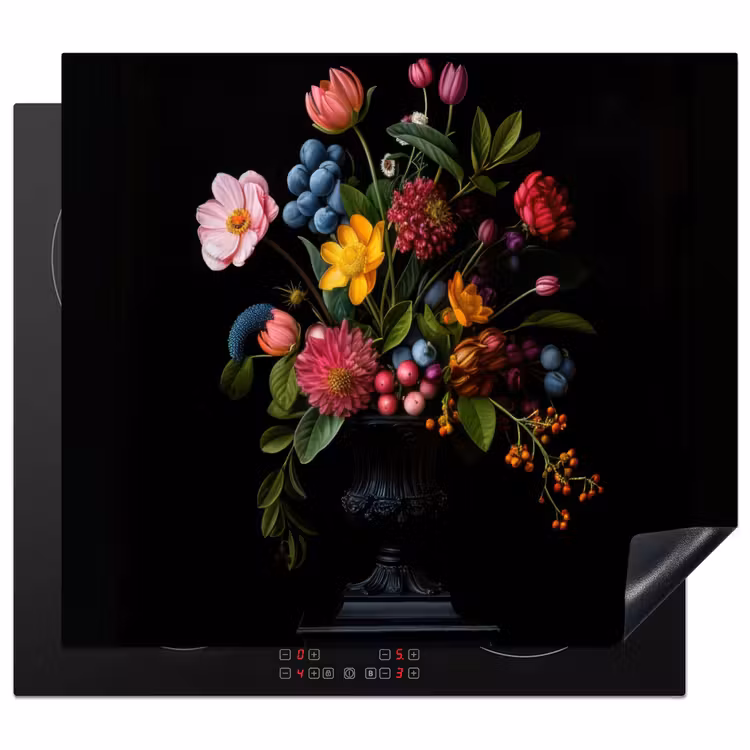 Inductie beschermer - Bloemen - Vrolijk - Vaas — 1