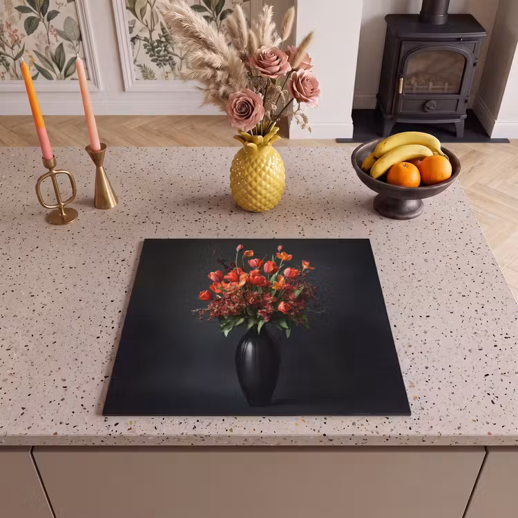 Inductie beschermer - Boeket - Tulpen - Vaas - Rood — 3