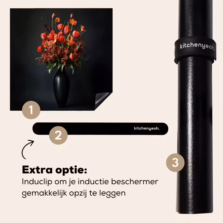 Inductie beschermer - Boeket - Tulpen - Vaas - Rood — 8