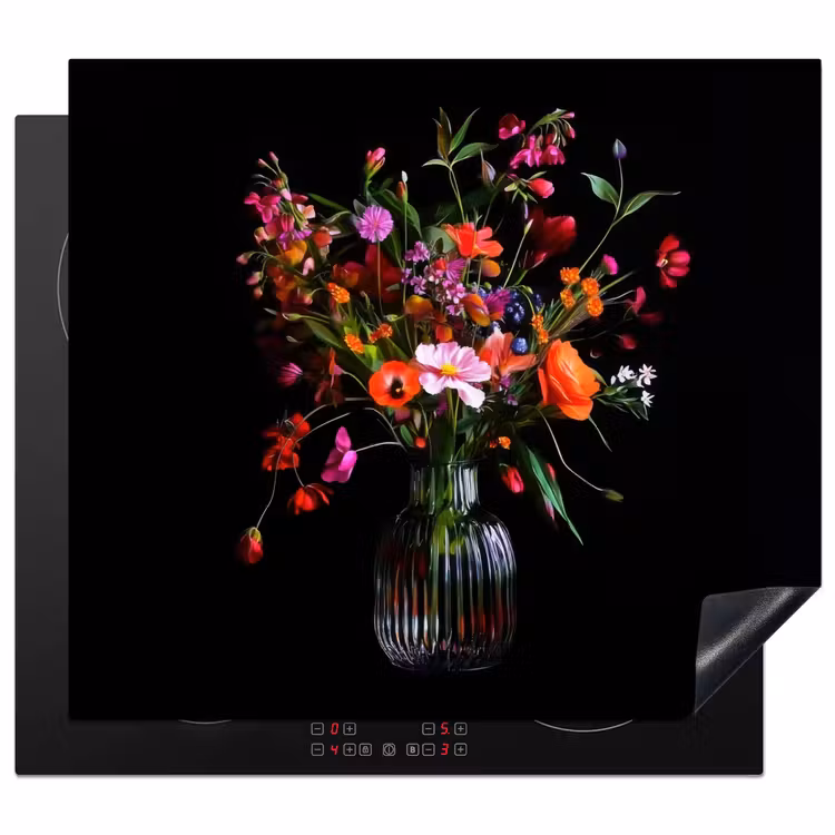Inductie beschermer - Boeket - Veldbloemen - Vaas — 1