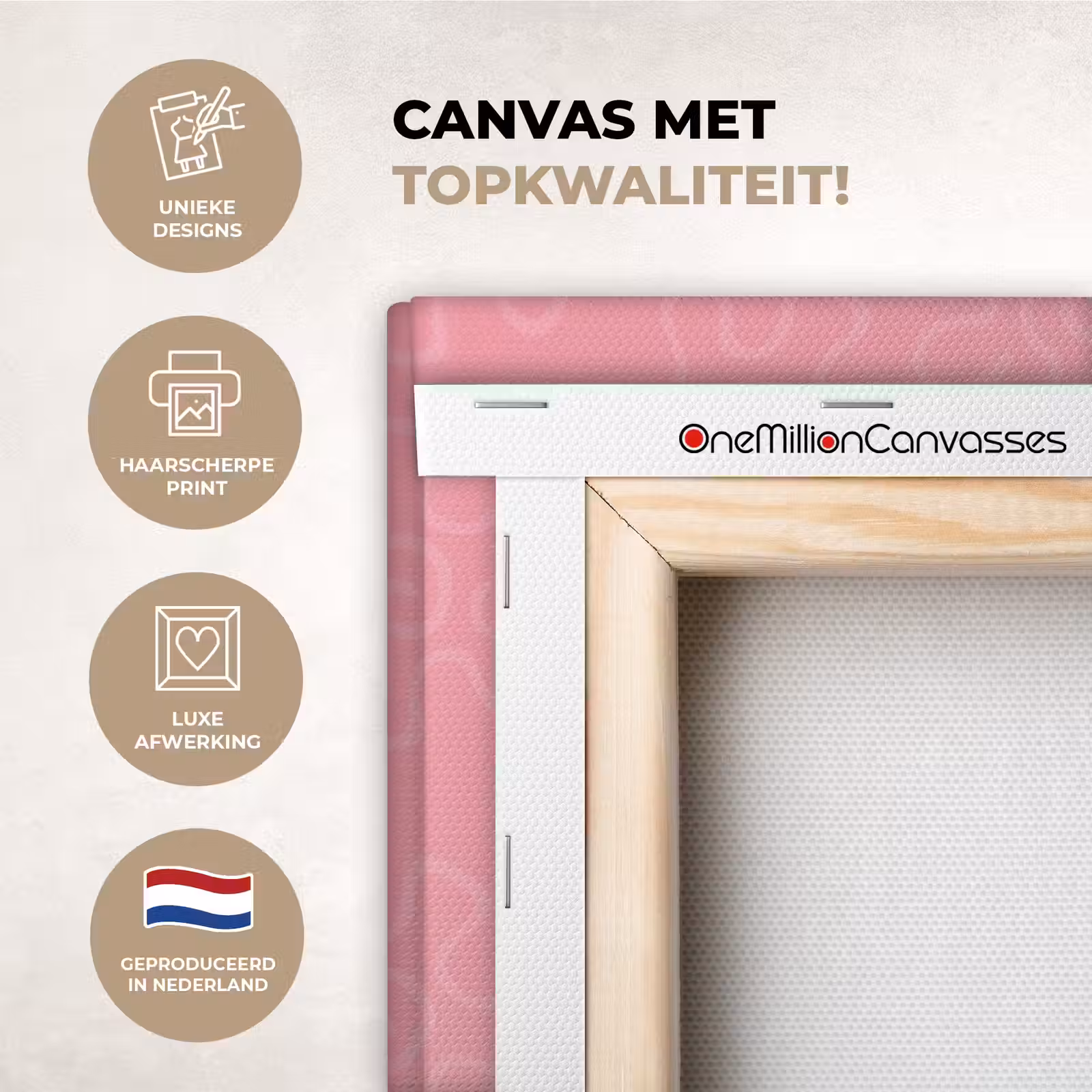 Canvas schilderij - Tekst - Rood - Moederdag — 1
