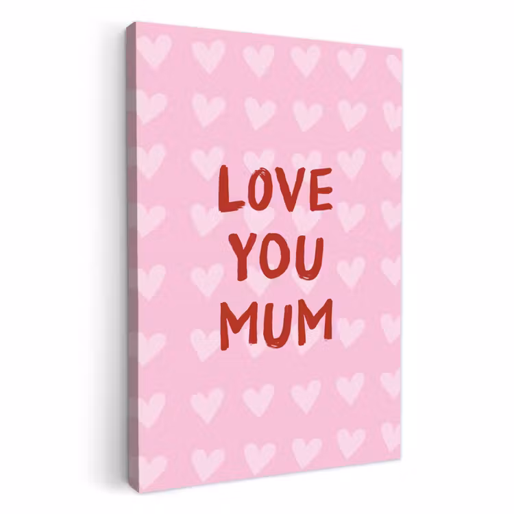 Canvas schilderij - Love - Quote - Moeder - Rood — 2