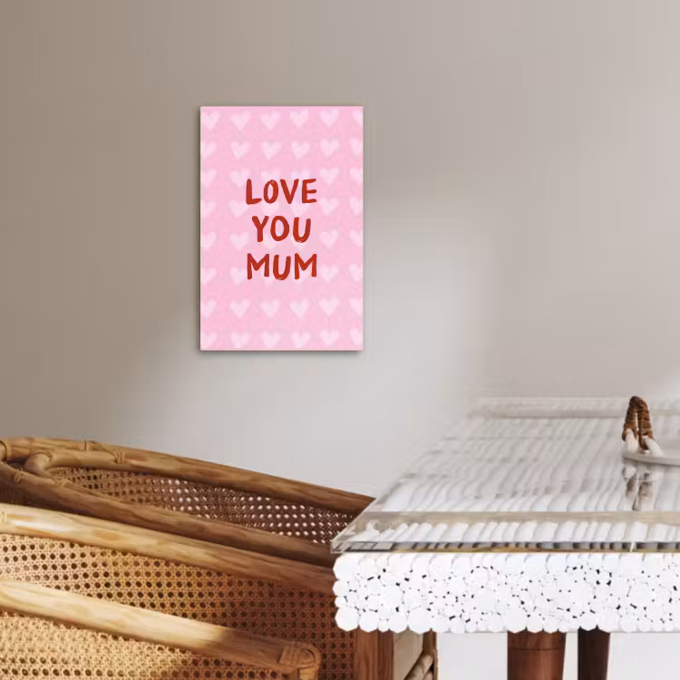 Canvas schilderij - Love - Quote - Moeder - Rood — 3