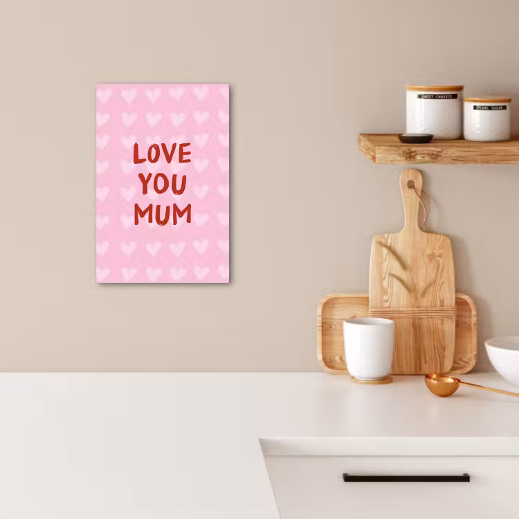 Canvas schilderij - Love - Quote - Moeder - Rood — 4