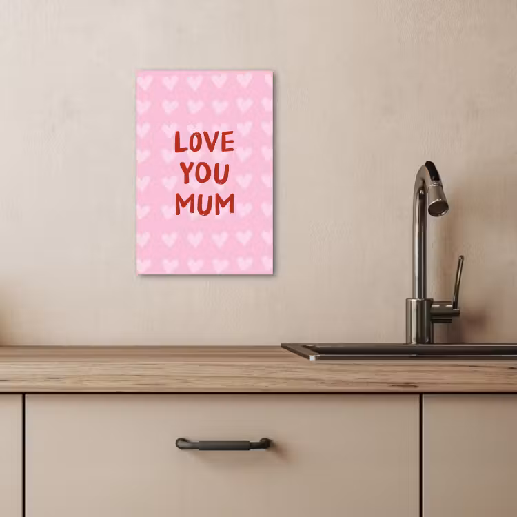 Canvas schilderij - Love - Quote - Moeder - Rood — 5
