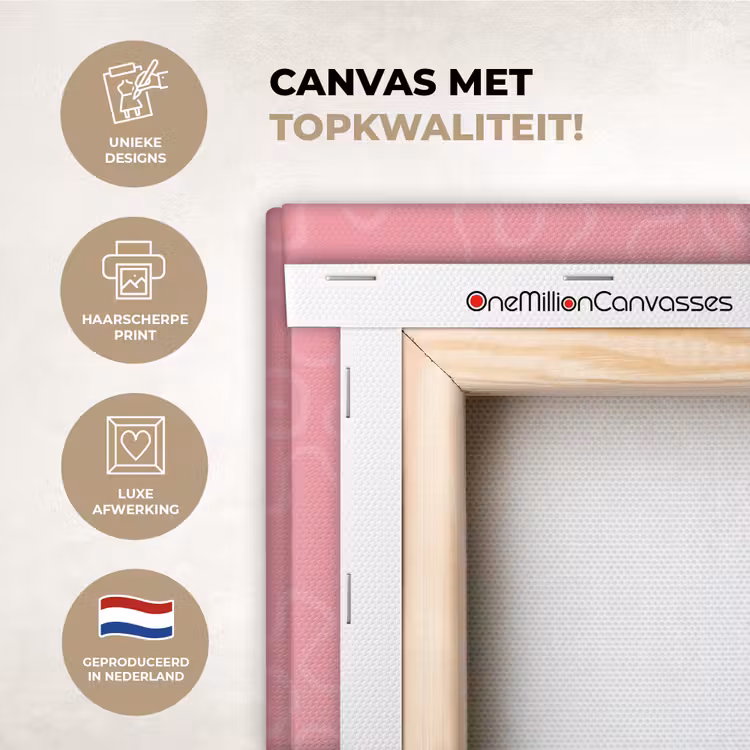 Canvas schilderij - Tekst - Rood - Moederdag — 1