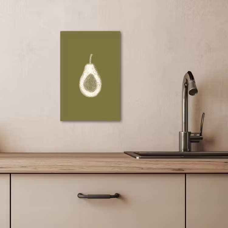 Canvas schilderij - Avocado - Minimalistisch - Illustratie - Groen — 5