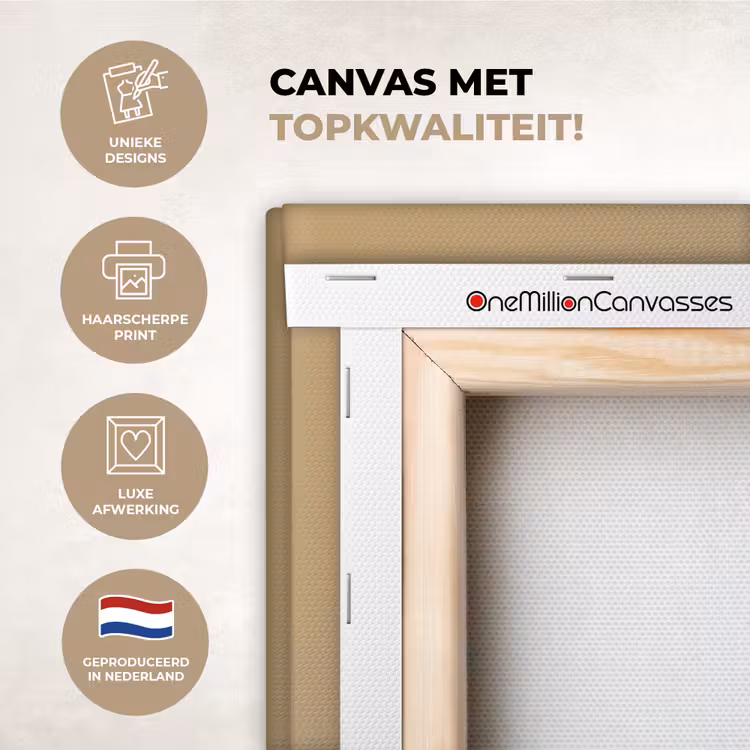 Canvas schilderij - Bananen - Beige - Lijntekening - Minimalistisch — 2