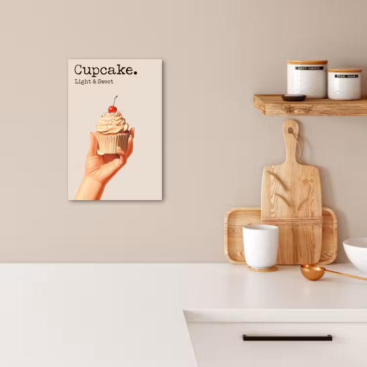 Canvas schilderij - Cupcake - Zoet - Kers — 4