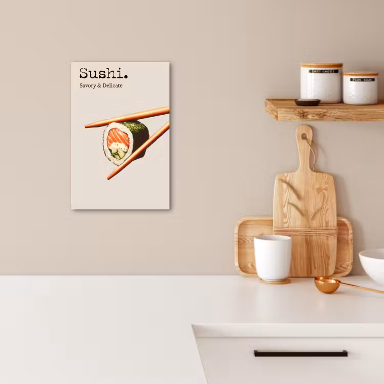 Canvas schilderij - Sushi - Zalm - Rijst - Japans — 3