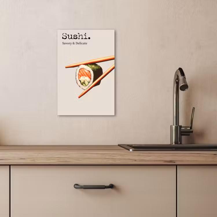 Canvas schilderij - Sushi - Zalm - Rijst - Japans — 4