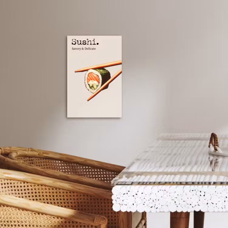 Canvas schilderij - Sushi - Zalm - Rijst - Japans — 5