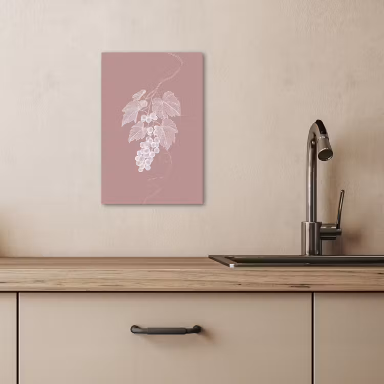 Canvas schilderij - Tros - Druiven - Illustratie - Bladeren — 5