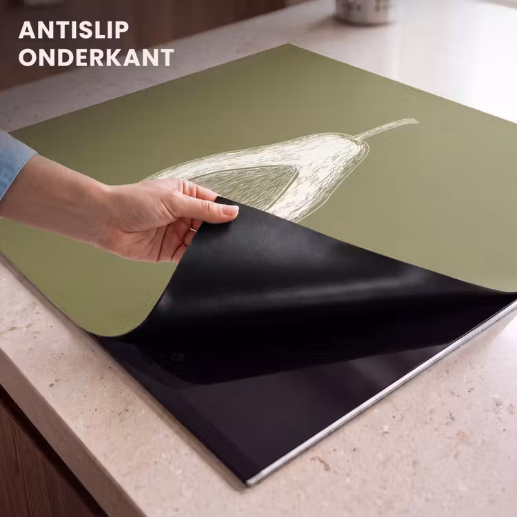 Inductie beschermer - Avocado - Minimalistisch - Illustratie - Groen — 6