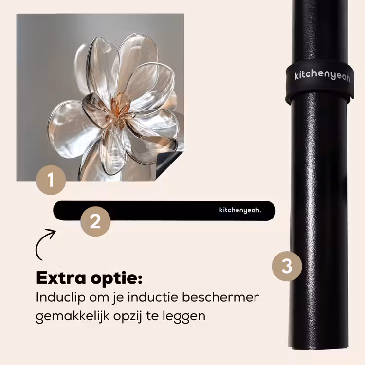 Inductie beschermer - Bloem - Glazen - Doorzichtig — 8
