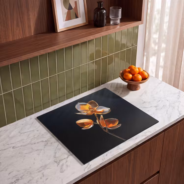 Inductie beschermer - Bloem - Orchidee - Oranje — 4