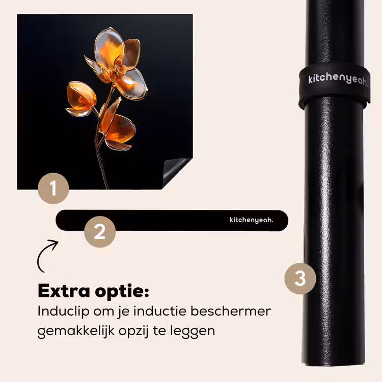 Inductie beschermer - Bloem - Orchidee - Oranje — 8