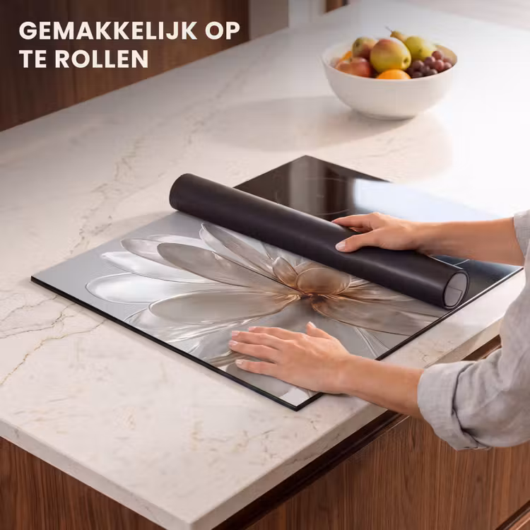Inductie beschermer - Bloem - Wit - Neutraal — 7
