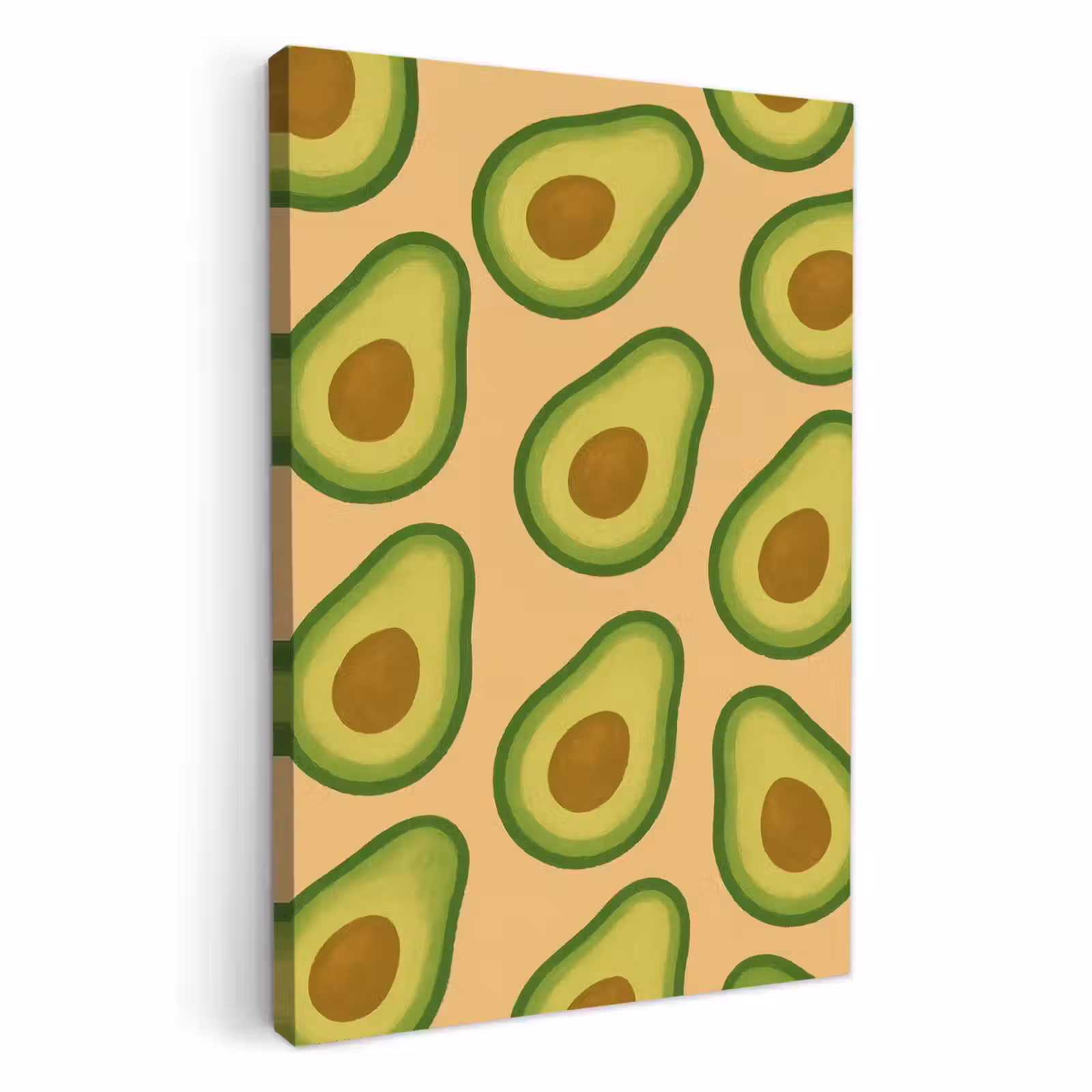 Canvas schilderij - Avocado - Patroon - Groen - Pit — 1