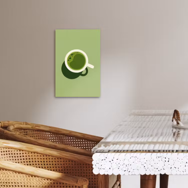 Canvas schilderij - Minimalistisch - Kopjes - Matcha -Groen — 5