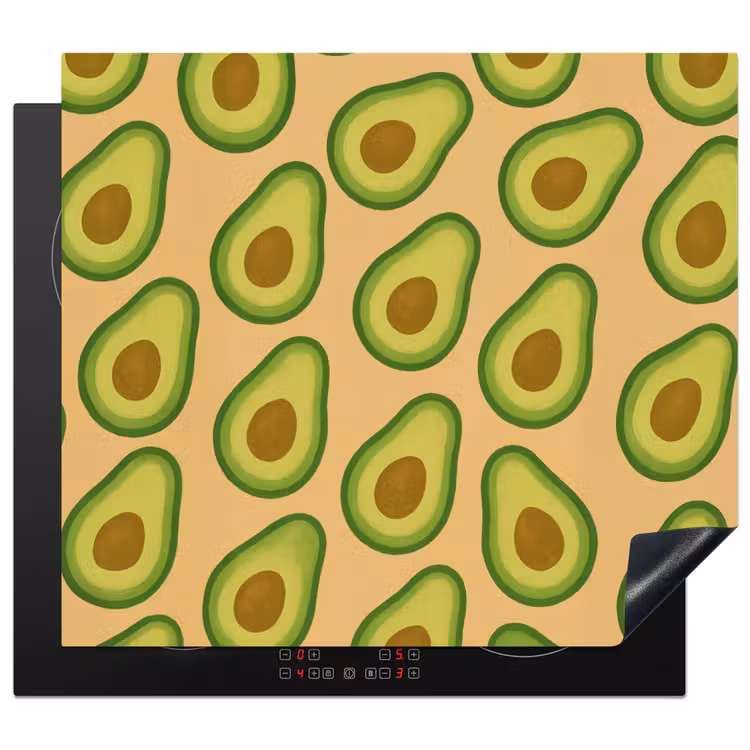 Inductie beschermer - Avocado - Patroon - Groen - Pit — 1