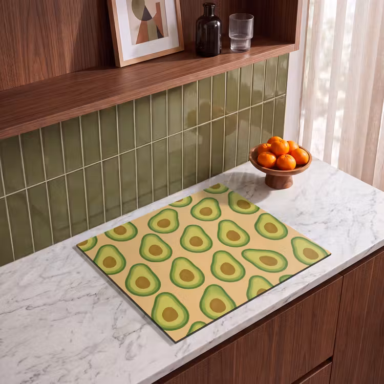 Inductie beschermer - Avocado - Patroon - Groen - Pit — 4