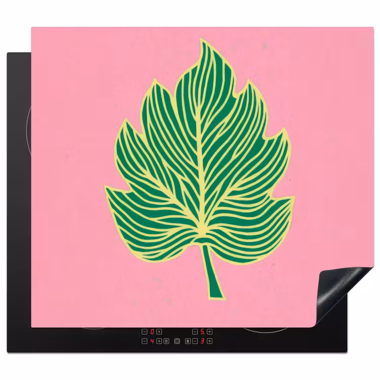 Inductie beschermer - Blad - Groen - Illustratie - Minimalistisch — 1