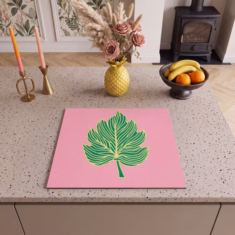 Inductie beschermer - Blad - Groen - Illustratie - Minimalistisch — 3