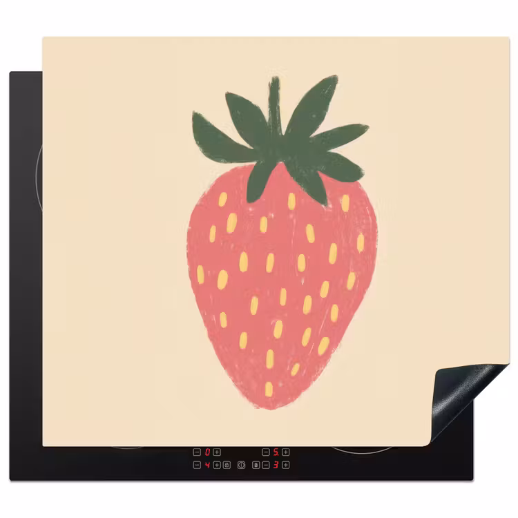 Inductie beschermer - Aardbei - Minimalistisch - Rood - Fruit — 1