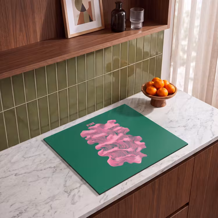 Inductie beschermer - Abstract - Pink - Lijnen - Groen — 4