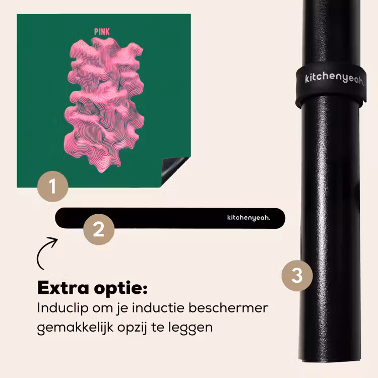 Inductie beschermer - Abstract - Pink - Lijnen - Groen — 8