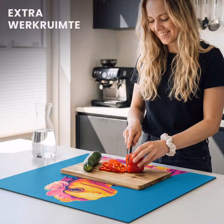 Inductie beschermer - Bloemenkrans - Hagedis - Kimono - Paars — 5