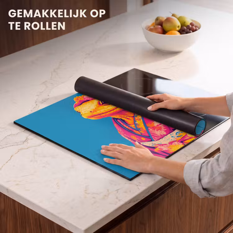 Inductie beschermer - Bloemenkrans - Hagedis - Kimono - Paars — 7