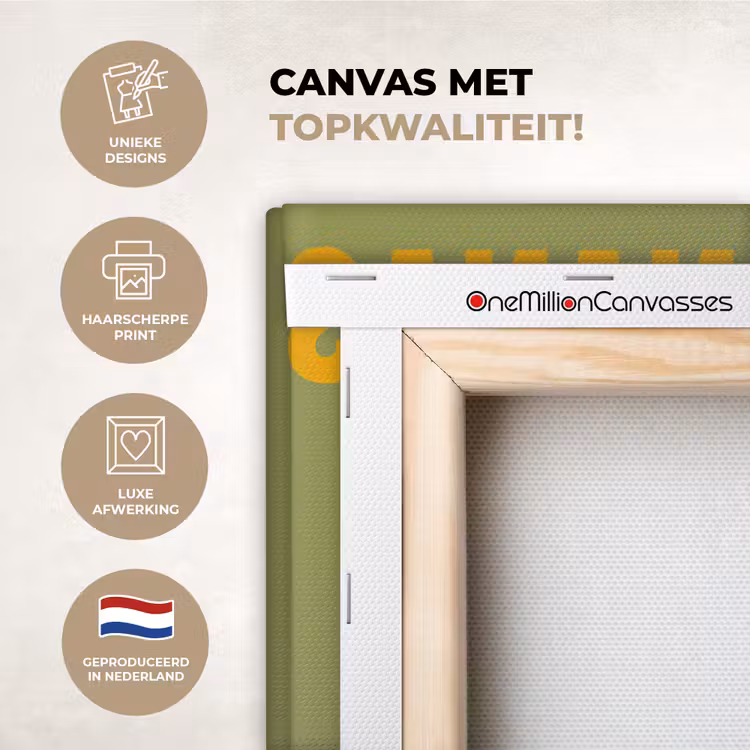 Canvas schilderij - Banaan - Minimalistisch - Geel — 4
