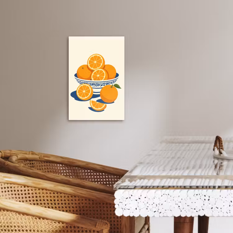 Canvas schilderij - Schaal - Minimalistisch - Oranje - Sinaasappels — 4