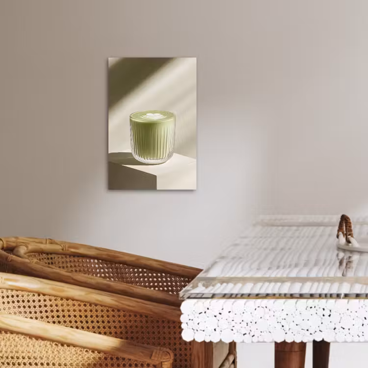Canvas schilderij - Matcha - Glas - Groen - Minimalistisch — 5