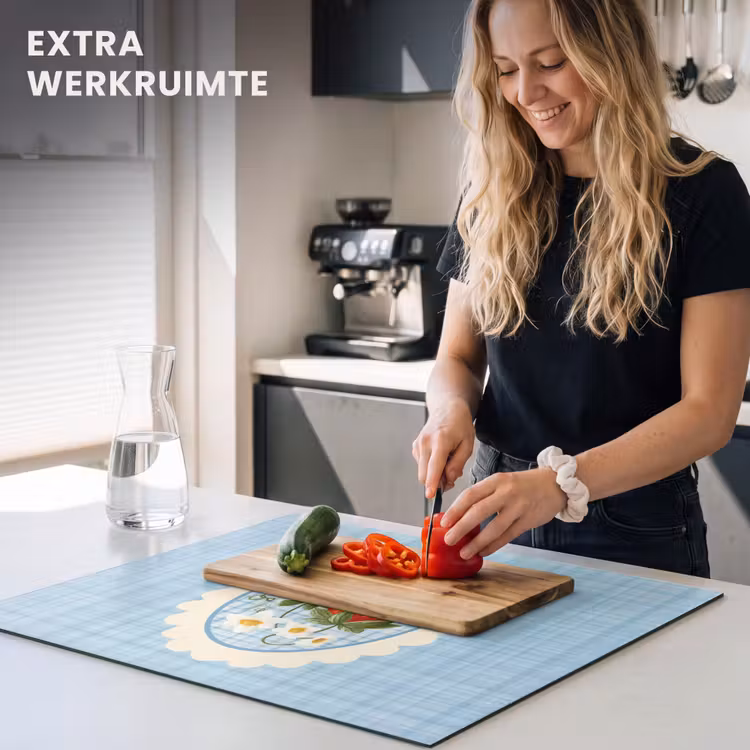 Inductie beschermer - Aardbeien - Lijst - Rood - Geruit — 5