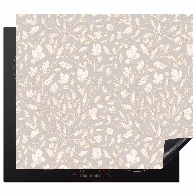 Inductie beschermer - Bloemen - Steel - Blaadjes — 1